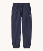 Patagonia Kids Sweatpants in a Fitz Roy Icon New Navy colour way.