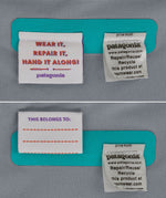 A close up of the loop detail on the Patagonia Little Kids Torrentshell 3L waterproof jacket 