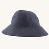 The Patagonia Kid's Trim Brim Sun Hat in a Smolder Blue colour.
