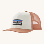 Patagonia Kids Trucker Hat in a Birch White colour on a plain background.
