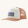 Patagonia Kids Trucker Hat in a Birch White colour on a plain background.