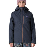 Patagonia Women's Insulated Powder Town Jacket in a Smolder Blue with Dulse Mauve colour.