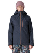 Patagonia Women's Insulated Powder Town Jacket in a Smolder Blue with Dulse Mauve colour.