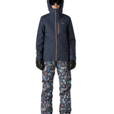 Patagonia Women's Insulated Powder Town Jacket in a Smolder Blue with Dulse Mauve colour.
