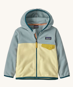 The Patagonia Little Kids Micro D Snap-T Jacket in a Buttercup Yellow colour way. 