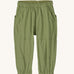 Patagonia recycled nylon little kids outdoor everyday pants in green with side pockets and elasticated waist band and cuff