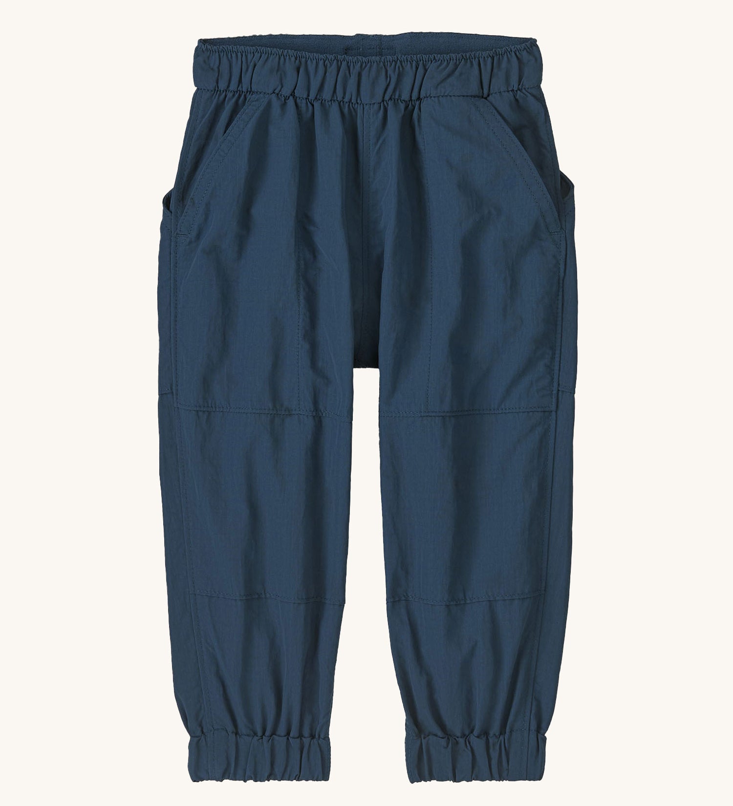 The Patagonia Little Kids Outdoor Everyday Pants in a Tidepool Blue colour on a plain background.