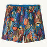 Patagonia little kids baggies swimming shorts in the multicoloured joy pattern on a beige background