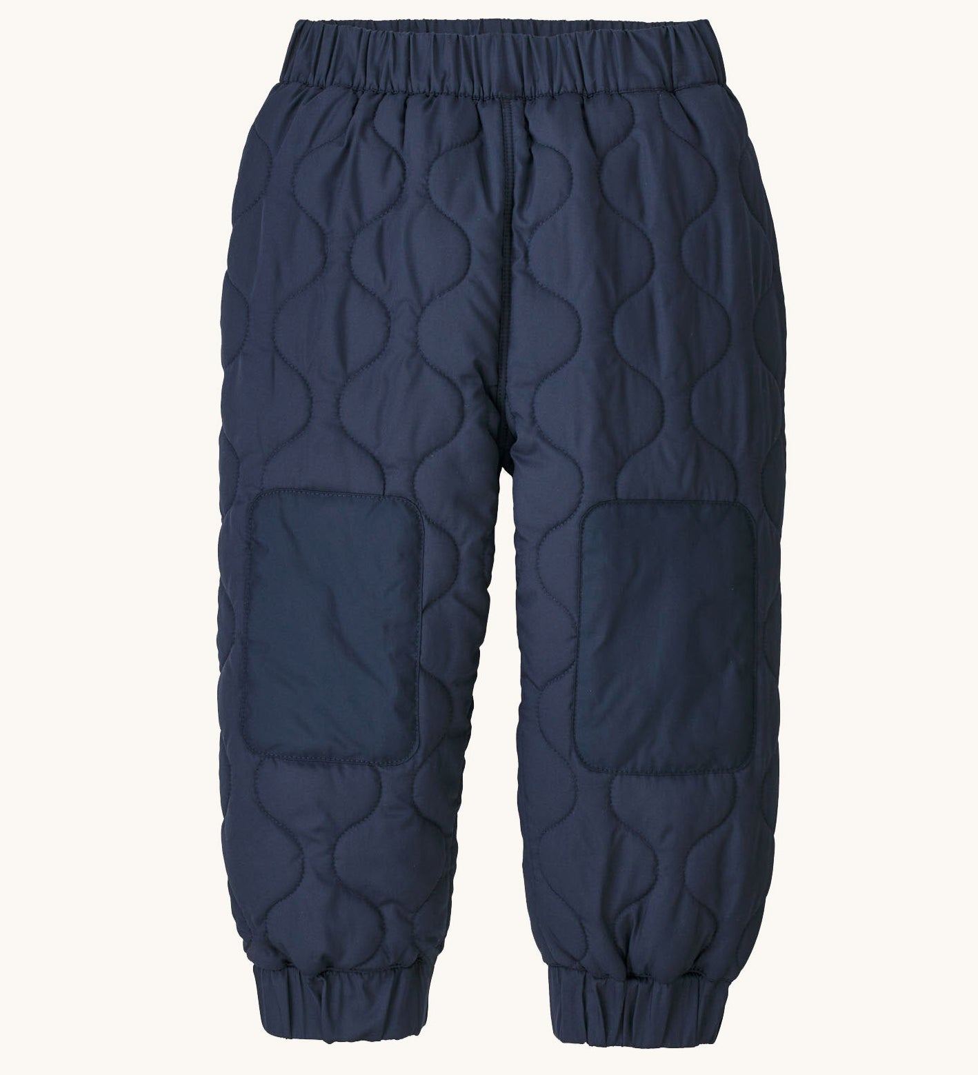 Patagonia Little Kids Quilted Puff Joggers in a new navy colour. 