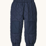 Patagonia Little Kids Quilted Puff Joggers in a new navy colour. 