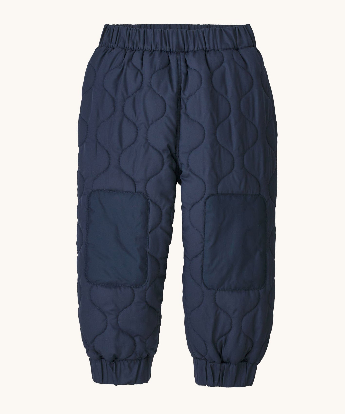 Patagonia Little Kids Quilted Puff Joggers in a new navy colour. 