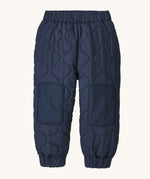 Patagonia Little Kids Quilted Puff Joggers in a new navy colour. 