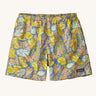 The Patagonia Men's Baggies Beach Shorts - Flourish / Abundant Blue on a plain background. 