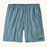 The Patagonia Men's Baggies Shorts Longs with a Kaleidoscope / Still Blue design on a plain background.