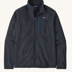 Patagonia Men's Better Sweater Jkt Pitch Blue pictured on a plain background 
