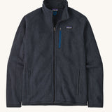 Patagonia Men's Better Sweater Jkt Pitch Blue pictured on a plain background 