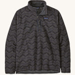 Patagonia Men's Better Sweater 1/4 Zip in Forge Grey on a plain background.