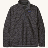 Patagonia Men's Better Sweater 1/4 Zip in Forge Grey on a plain background.