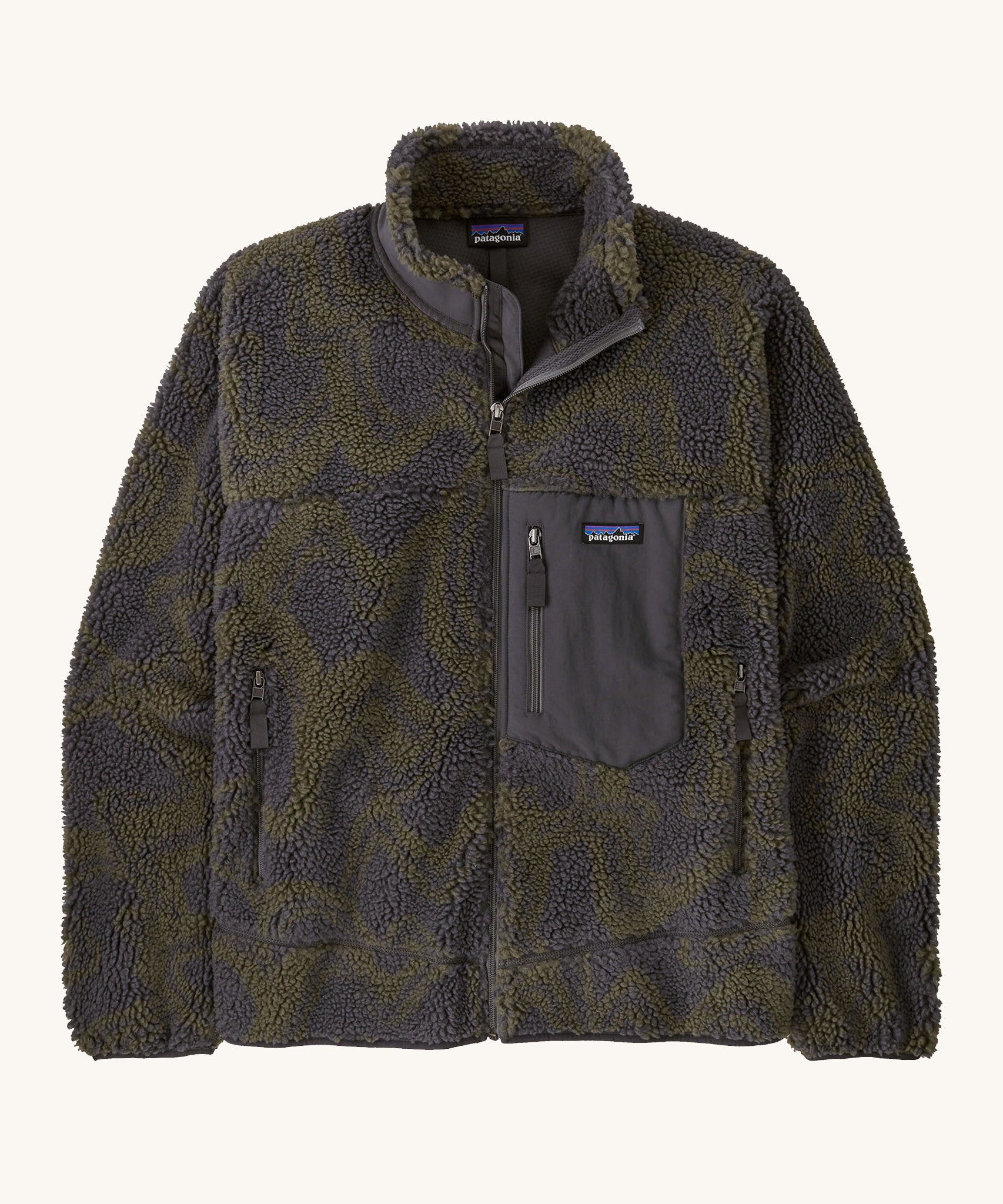 Patagonia patterned fleece mens on sale
