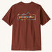Patagonia Men's Responsibili-Tee - Unity Fitz / Dried Vanilla. The short sleeved t-shirt features a multi-coloured Patagonia outline logo.
