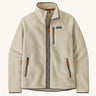 The Patagonia Men's Retro Pile Fleece Jacket in a Pelican colour on a plain background. 