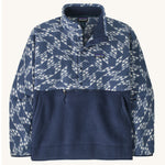Patagonia Men's Retro Pile 1/2 Snap Pull Over in a New Navy design on a plain background. . 