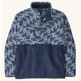 Patagonia Men's Retro Pile 1/2 Snap Pull Over in a New Navy design on a plain background. . 