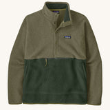 Patagonia Men's Retro Pile 1/2 Snap Fleece Pullover in the Old Growth Green colour. We're proud to be stocking Patagonia at Babipur.