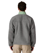 Patagonia Men’s Classic Retro-X Fleece Jacket Forever Grey back view showing high-pile fleece texture and relaxed fit