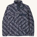 Patagonia Men's Synch Snap-T Pull Over New Navy on a plain background