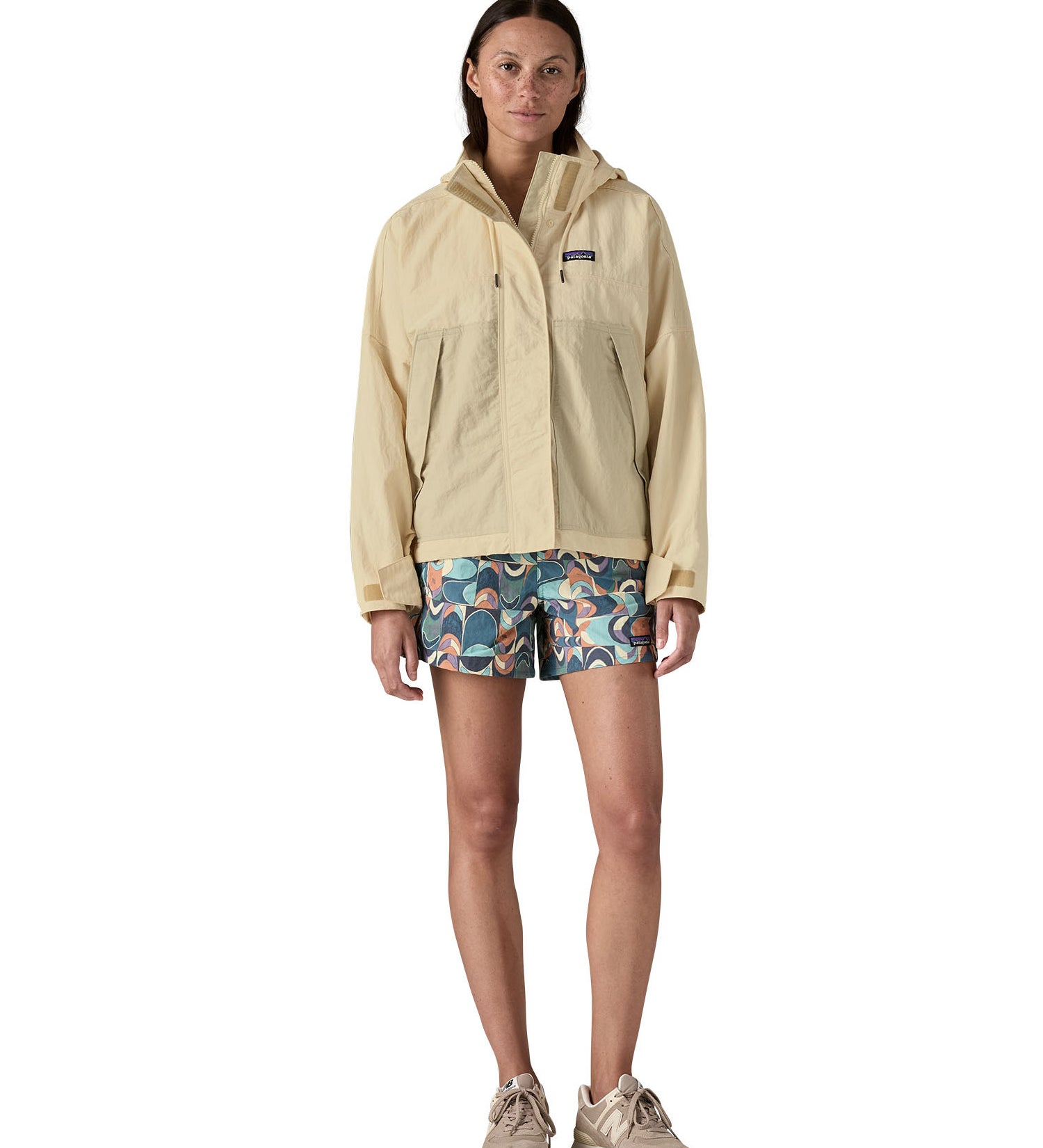 Patagonia women's skysail jacket in a natural colour front