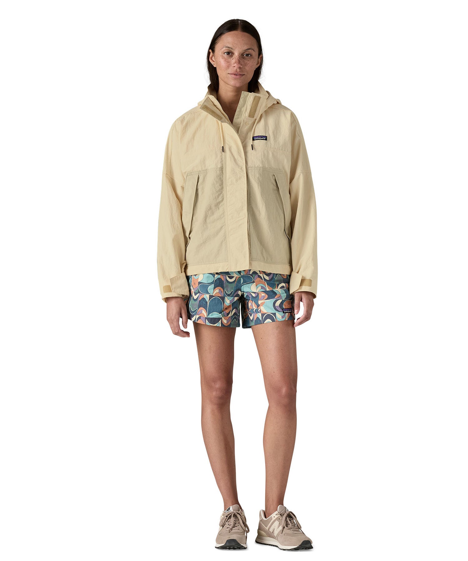 Patagonia women's skysail jacket in a natural colour front
