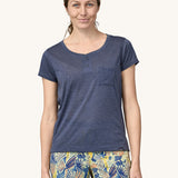 Patagonia Women's Capilene Cool Trail Bike Henley Top - Classic Navy