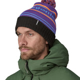 Patagonia Adult Powder Town Beanie - Park Stripe Purple