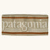 Patagonia powder town fleece lined headband with a hut tripper logo design in weathered stone.