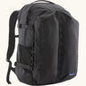 Patagonia refugio day pack 32 litre backpack in black. One large main zipped compartment with two pockets and bottle holders on the side. 