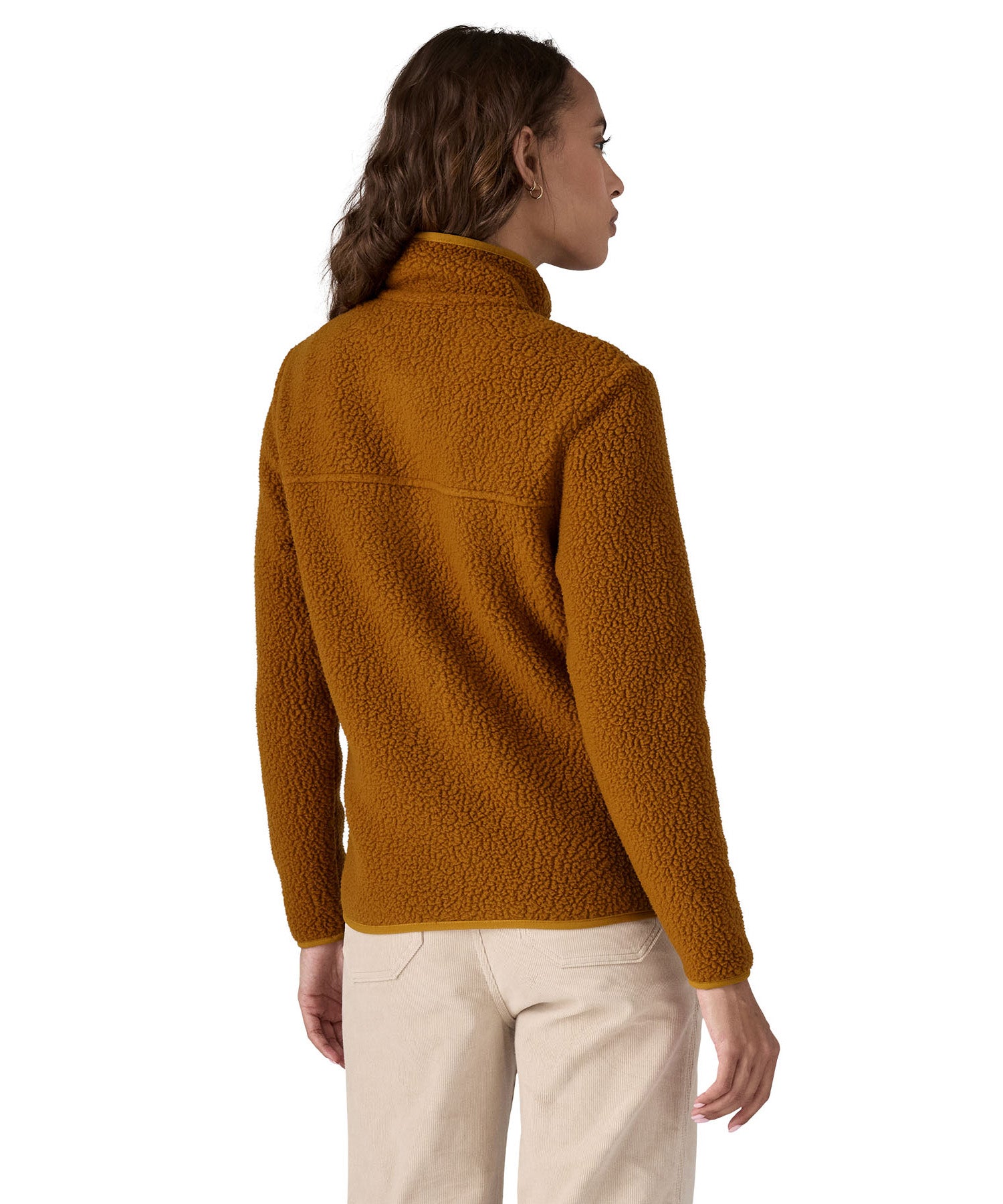 Patagonia retro pile fleece brown colour on back detail