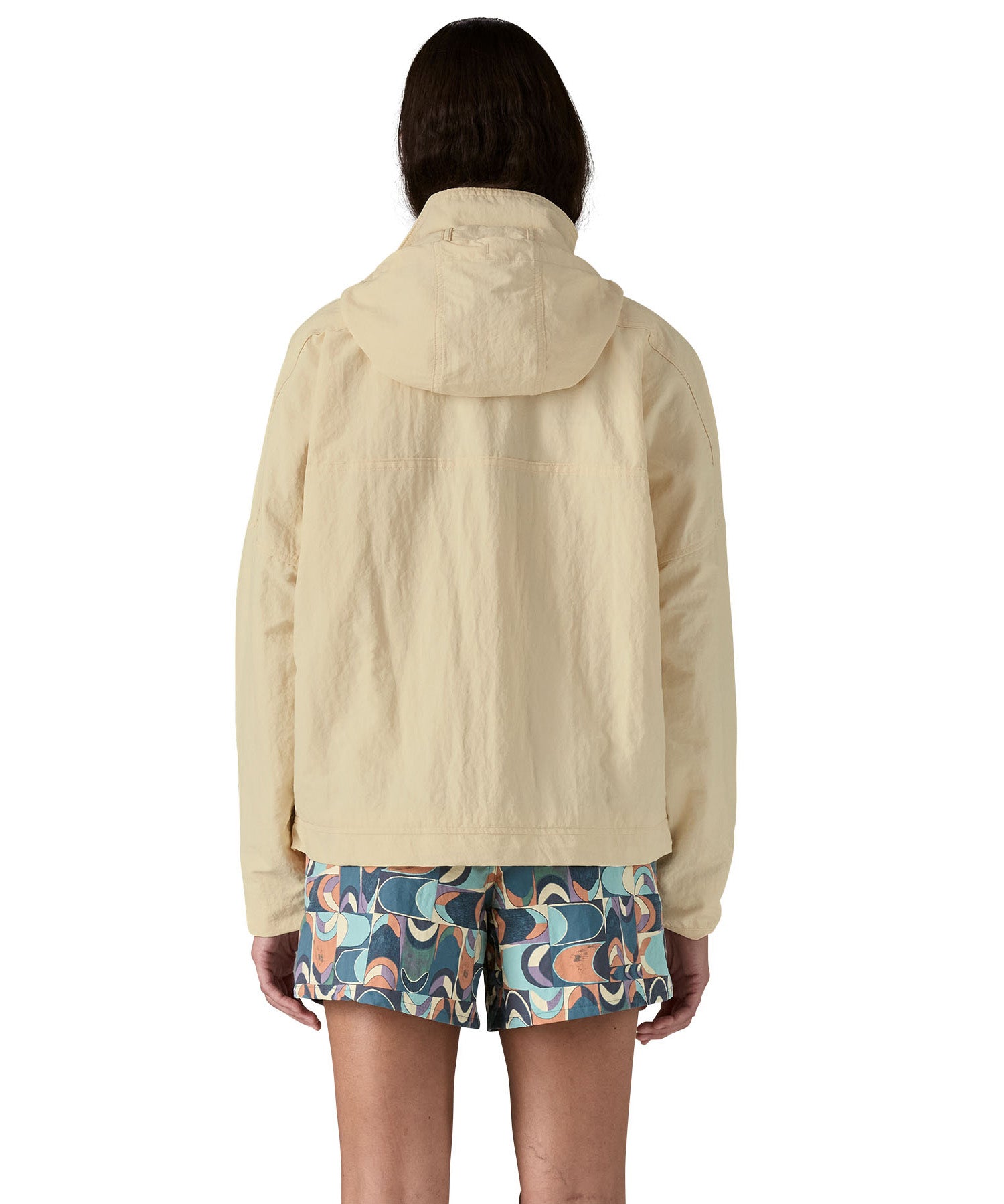Patagonia women's skysail jacket in a natural colour back