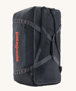 Patagonia 100 litres duffel bag in a navy blue colour shoulder strap detail