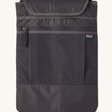 The laptop sleeve of the smolder blue Patagonia Refugio Day Pack 26L
