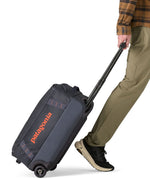 Patagonia 40L black hole wheeled duffel bag and handle detail