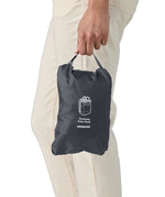 A close up of the tote bag packed away for easy storage. 