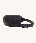 The back of the Patagonia terravia mini bum bag hip pack in black.
