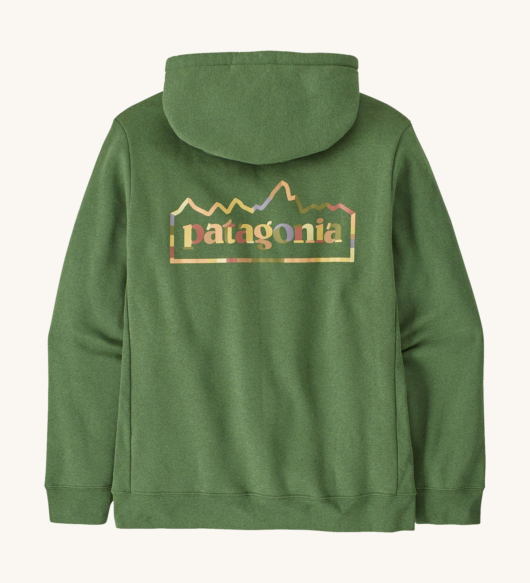 Patagonia Unity Fitz Uprisal Hoody in a Terrain Green colour on a plain background.