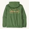 Patagonia Unity Fitz Uprisal Hoody in a Terrain Green colour on a plain background.