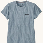  Patagonia Women's P-6 Logo Responsibili-Tee Thermal Blue on a plain background showing the front view