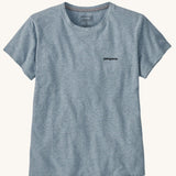  Patagonia Women's P-6 Logo Responsibili-Tee Thermal Blue on a plain background showing the front view