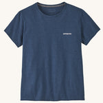  Patagonia Women's P-6 Logo Responsibili-Tee Utility Blue on a plain background showing front view