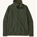 Patagonia Women's Better Sweater Jkt Torrey Pine Green on a plain background