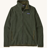 Patagonia Women's Better Sweater Jkt Torrey Pine Green on a plain background